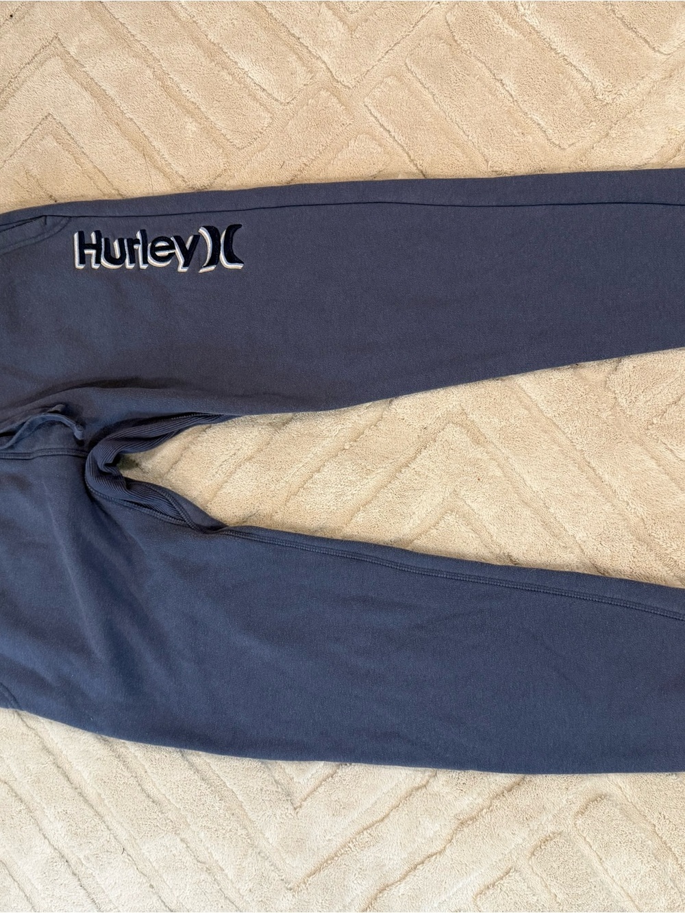 Hurley Navy Blue Logo Jogger Sweatpants for Kids